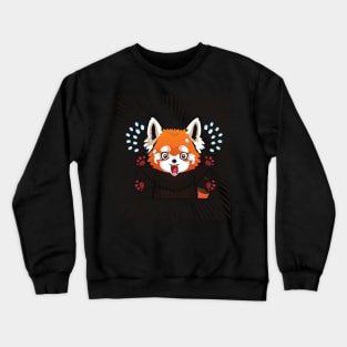 Panicked Comic Red Panda Crewneck Sweatshirt